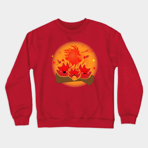 Too Hot For Fireball Crewneck Sweatshirt by Fatkitty